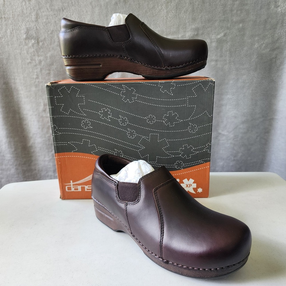 Dansko Clogs Shoes Womens Size 10.5 Brown Leather Oiled Full Grain Tatum EU 41